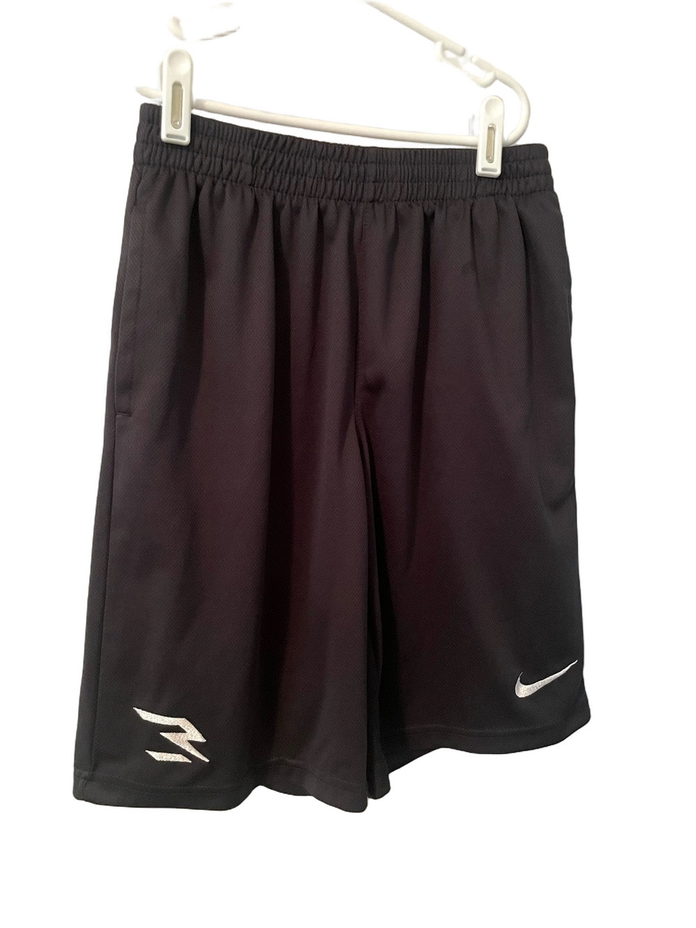 Nike 3Brand Athletic Shorts, dark grey with white logo. Youth Boys Lg 12-13 yrs